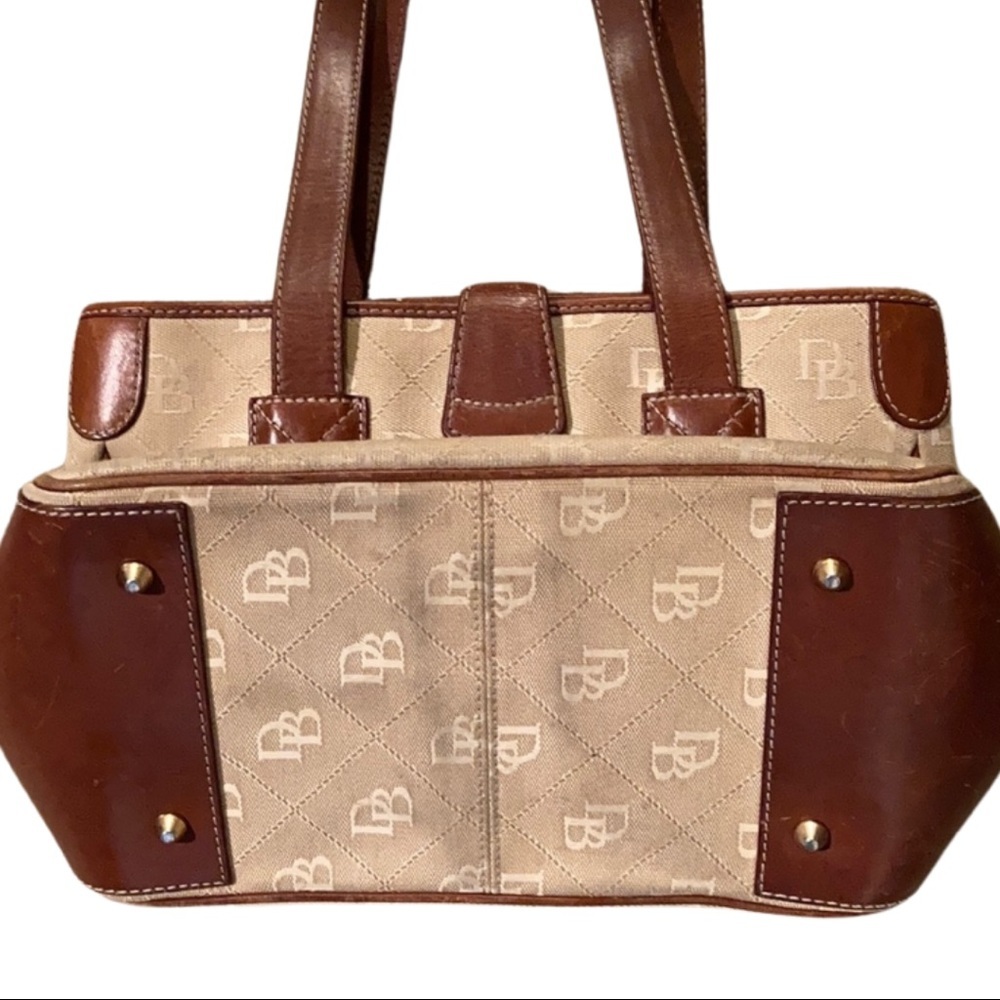 Dooney & Bourke Leather and Canvas Handbag